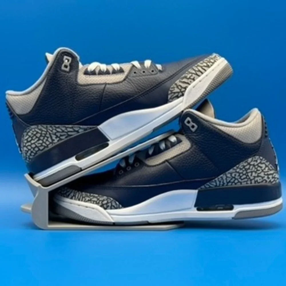 Jordan 3 Retro Midnight‎ Navy Georgetown CT8532-401 Size 10 11.5W VNDS!